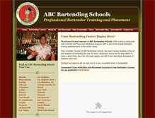 Tablet Screenshot of bartendingschoolsabc.com
